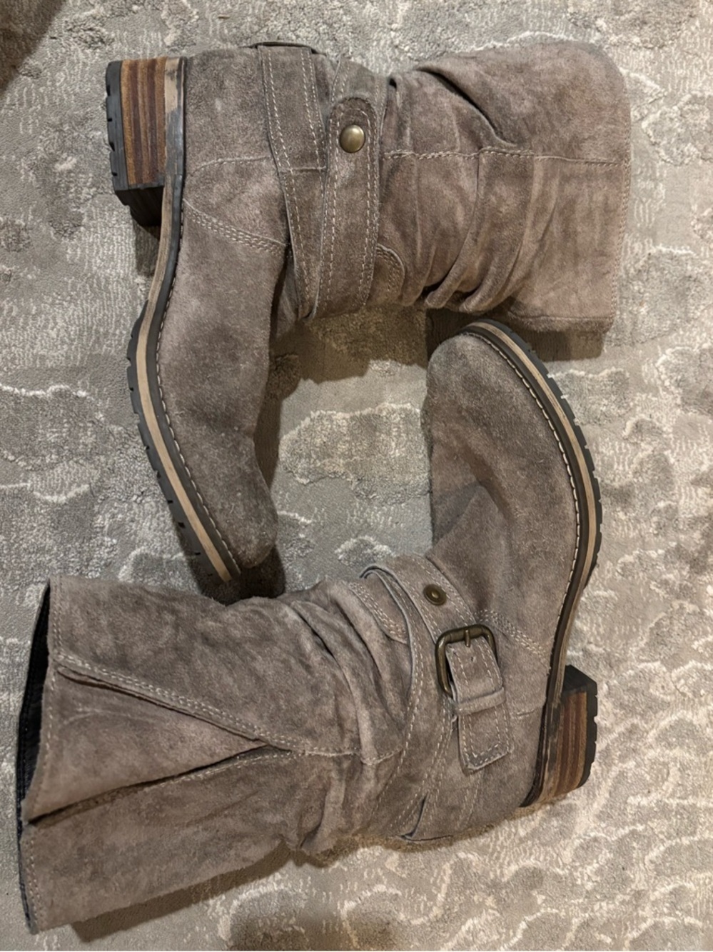 Clarks Majorca Villa suede slouch boots size 7